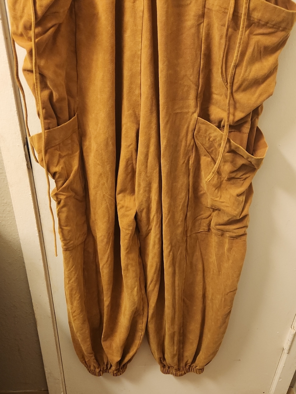 Tree Bird Nest turning point washed cargo jumpsuit-Camel Easel - Picture 12 of 14